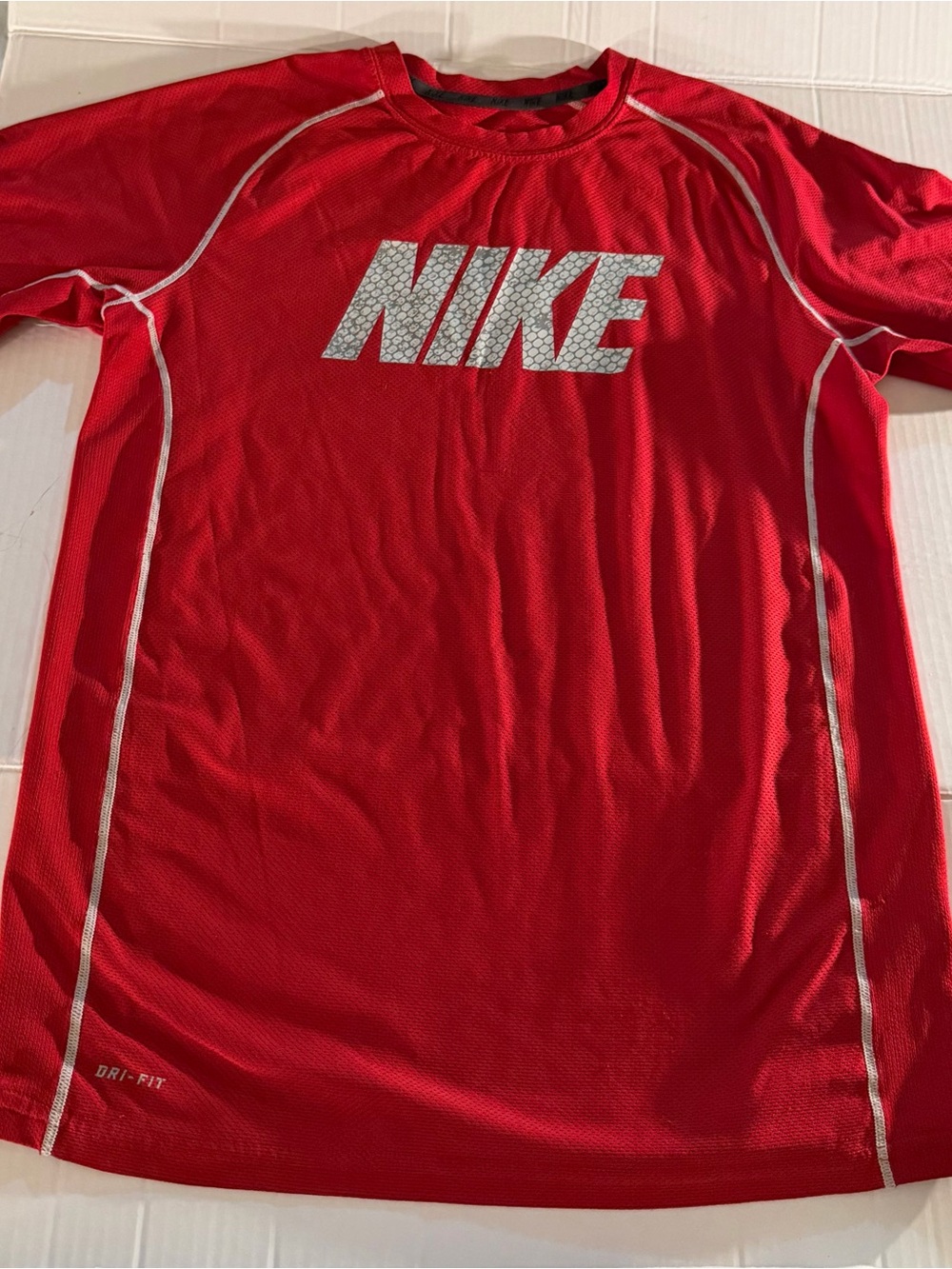 #319 Nike Kids Red Dri-FIT Short Sleeve Top